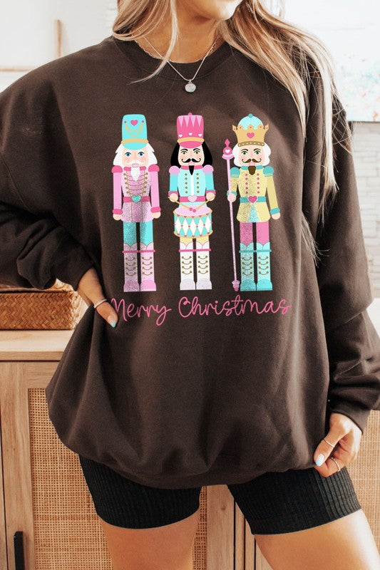 Christmas Nutcracker Graphic Fleece Sweatshirt
